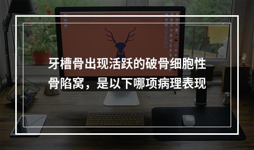 牙槽骨出现活跃的破骨细胞性骨陷窝，是以下哪项病理表现