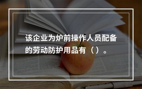 该企业为炉前操作人员配备的劳动防护用品有（	）。