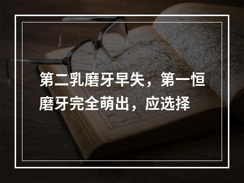 第二乳磨牙早失，第一恒磨牙完全萌出，应选择