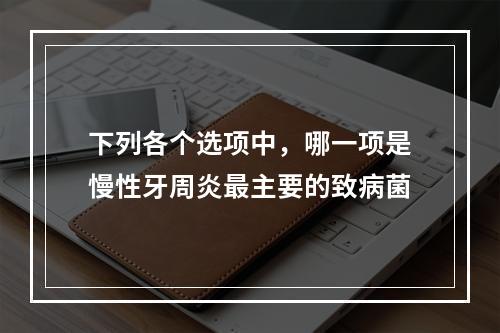 下列各个选项中，哪一项是慢性牙周炎最主要的致病菌