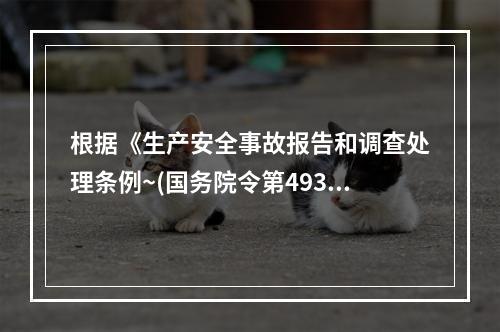 根据《生产安全事故报告和调查处理条例~(国务院令第493号)