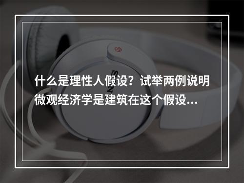 什么是理性人假设？试举两例说明微观经济学是建筑在这个假设基础