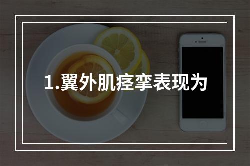 1.翼外肌痉挛表现为