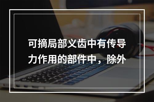 可摘局部义齿中有传导力作用的部件中，除外