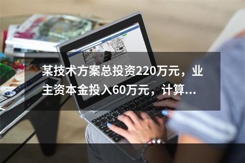 某技术方案总投资220万元，业主资本金投入60万元，计算期为