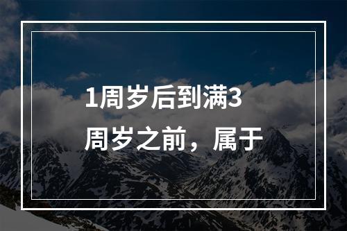 1周岁后到满3周岁之前，属于