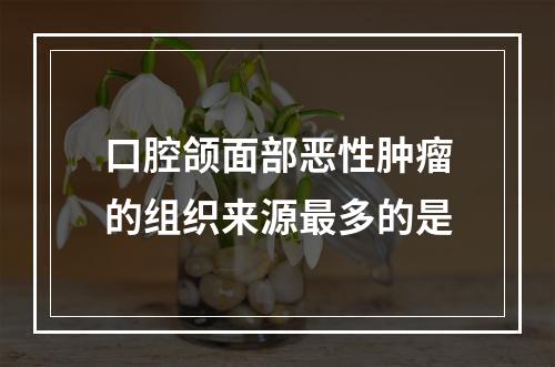 口腔颌面部恶性肿瘤的组织来源最多的是