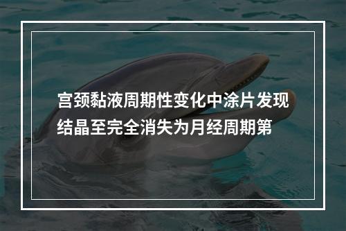 宫颈黏液周期性变化中涂片发现结晶至完全消失为月经周期第