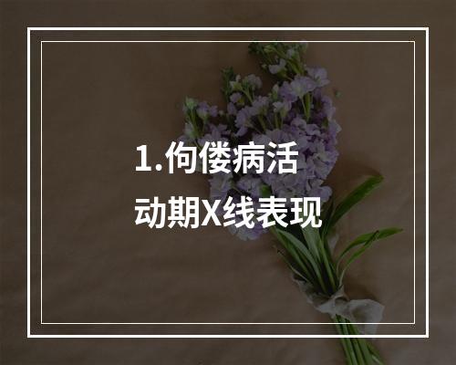 1.佝偻病活动期X线表现