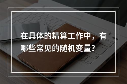 在具体的精算工作中，有哪些常见的随机变量？