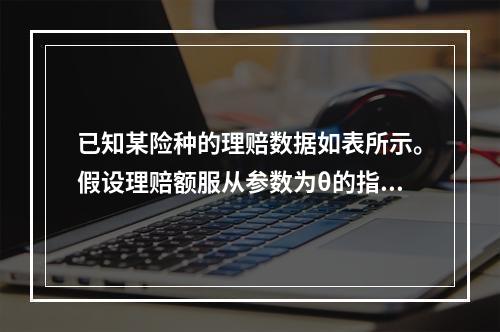 已知某险种的理赔数据如表所示。假设理赔额服从参数为θ的指数分