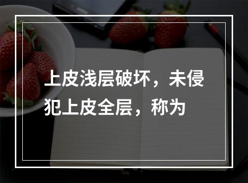 上皮浅层破坏，未侵犯上皮全层，称为