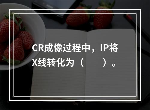 CR成像过程中，IP将X线转化为（　　）。