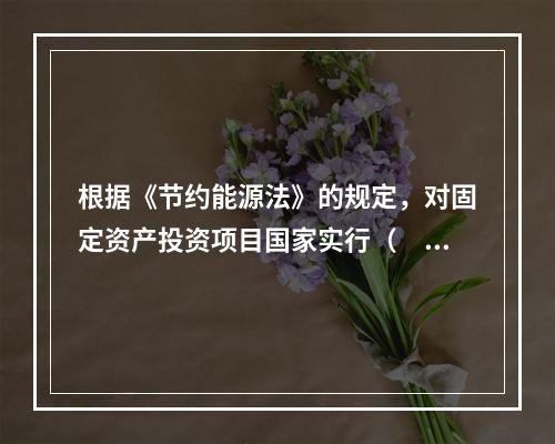 根据《节约能源法》的规定，对固定资产投资项目国家实行（　　