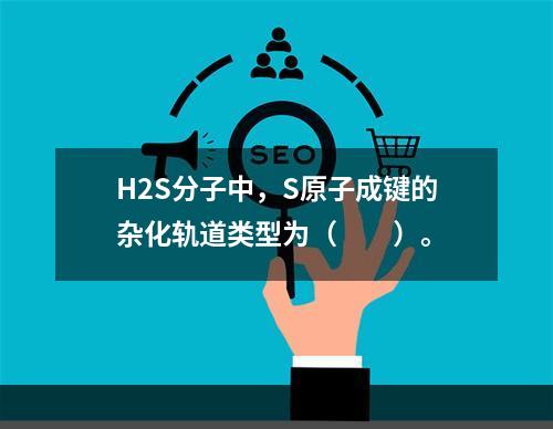 H2S分子中，S原子成键的杂化轨道类型为（　　）。