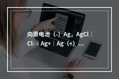 向原电池（-）Ag，AgCl｜Cl-‖Ag+｜Ag（+）的