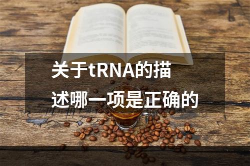 关于tRNA的描述哪一项是正确的