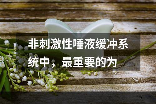 非刺激性唾液缓冲系统中，最重要的为