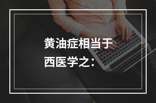 黄油症相当于西医学之：