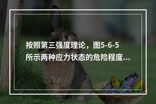 按照第三强度理论，图5-6-5所示两种应力状态的危险程度是