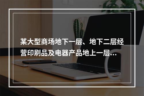 某大型商场地下一层、地下二层经营印刷品及电器产品地上一层至三