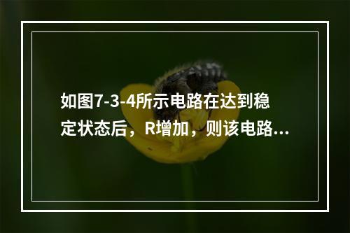 如图7-3-4所示电路在达到稳定状态后，R增加，则该电路（