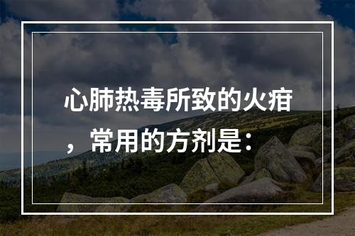 心肺热毒所致的火疳，常用的方剂是：