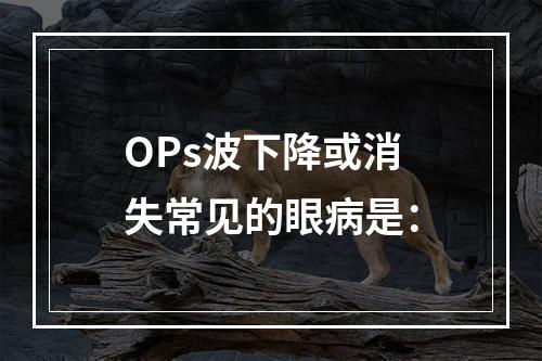 OPs波下降或消失常见的眼病是：