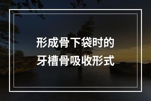 形成骨下袋时的牙槽骨吸收形式