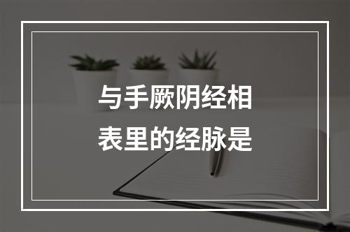 与手厥阴经相表里的经脉是