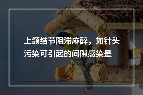 上颌结节阻滞麻醉，如针头污染可引起的间隙感染是