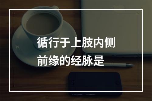 循行于上肢内侧前缘的经脉是