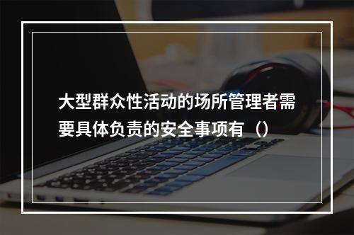 大型群众性活动的场所管理者需要具体负责的安全事项有（）