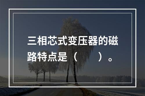 三相芯式变压器的磁路特点是（　　）。