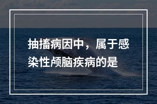 抽搐病因中，属于感染性颅脑疾病的是