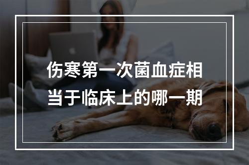 伤寒第一次菌血症相当于临床上的哪一期