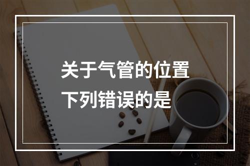 关于气管的位置下列错误的是