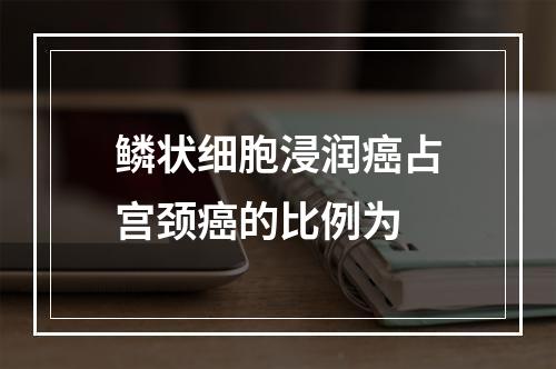 鳞状细胞浸润癌占宫颈癌的比例为