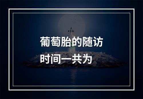 葡萄胎的随访时间一共为