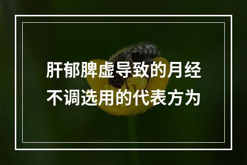 肝郁脾虚导致的月经不调选用的代表方为