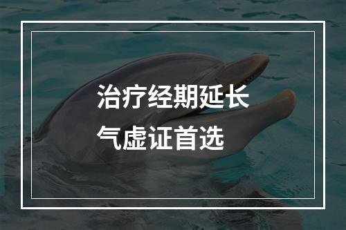 治疗经期延长气虚证首选