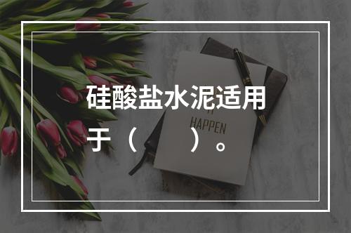 硅酸盐水泥适用于（　　）。