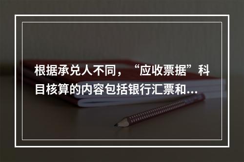 根据承兑人不同，“应收票据”科目核算的内容包括银行汇票和商业