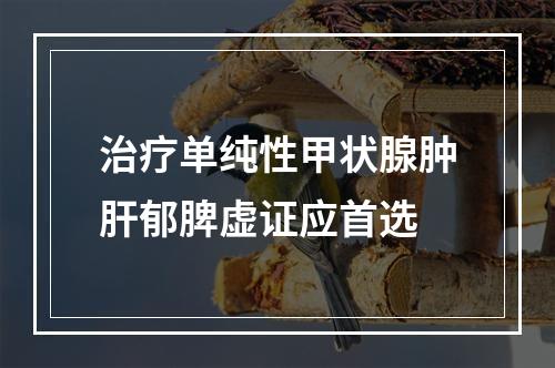 治疗单纯性甲状腺肿肝郁脾虚证应首选