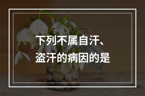 下列不属自汗、盗汗的病因的是