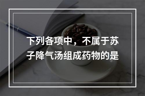 下列各项中，不属于苏子降气汤组成药物的是