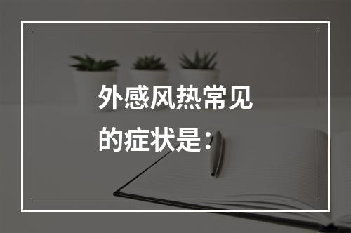 外感风热常见的症状是：