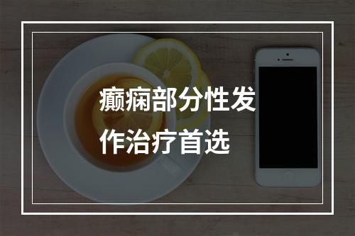 癫痫部分性发作治疗首选