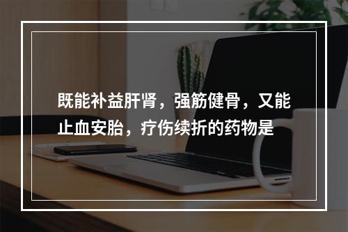 既能补益肝肾，强筋健骨，又能止血安胎，疗伤续折的药物是