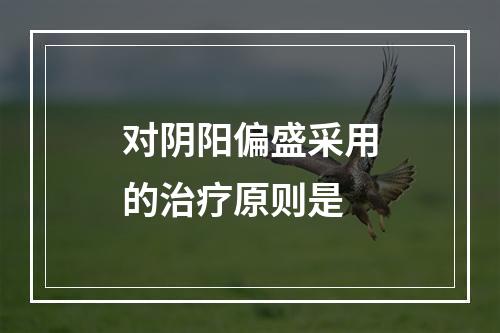 对阴阳偏盛采用的治疗原则是